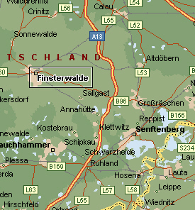 Lagekarte Finsterwalde